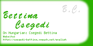 bettina csegedi business card